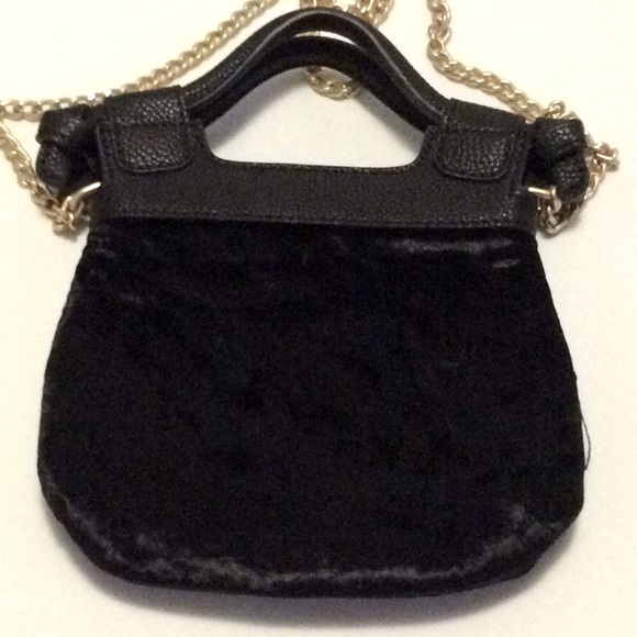 FOLEY AND CORINNA BLACK CRUSHED VELVET MINI BAG - Picture 5 of 6